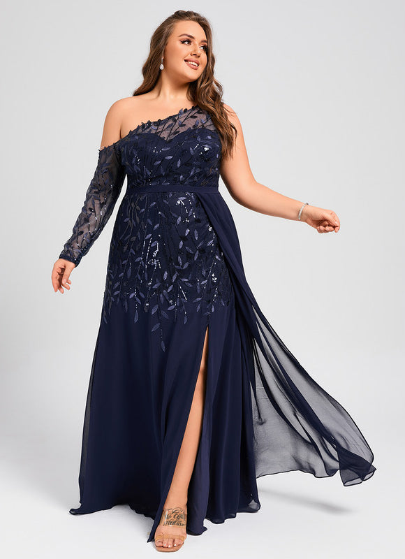 Robe Portefeuille Asymétrique Scintillante - gallery 8