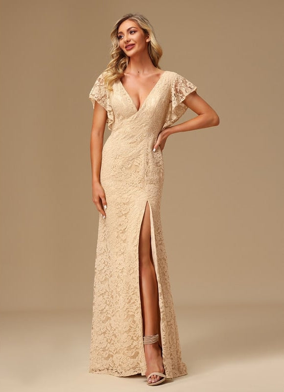 Robe Portefeuille Dentelle Lavande