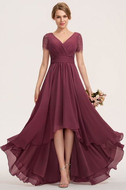Robe Portefeuille Bordeau Évasée