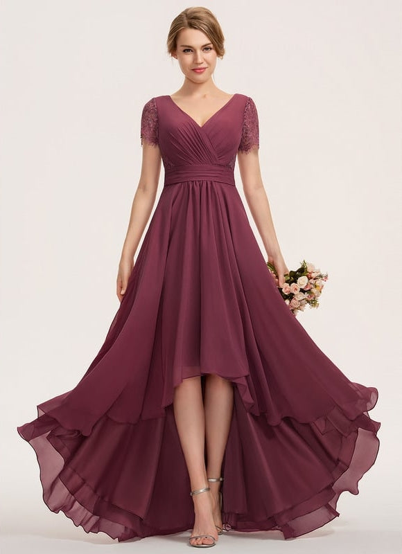 Robe Portefeuille Bordeau Évasée