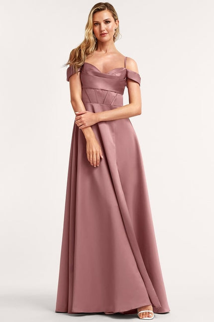 Robe Portefeuille Satin Rose - gallery 2