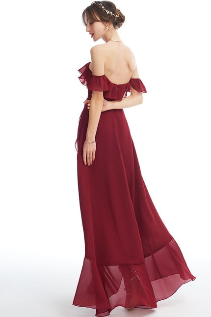 Robe Portefeuille Bordeaux Flottante - gallery 3