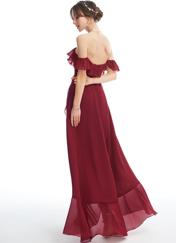 Robe Portefeuille Bordeaux Flottante - gallery 3