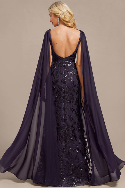 Robe Portefeuille Longue Scintillante - gallery 5