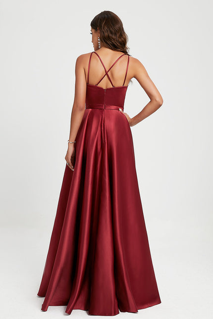 Robe Portefeuille Satin Ciel Sanglant - gallery 4