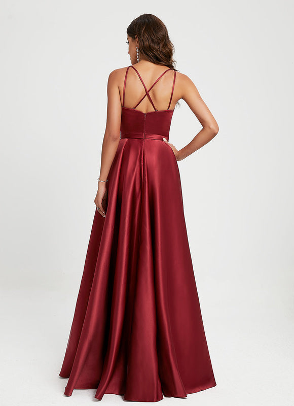 Robe Portefeuille Satin Ciel Sanglant - gallery 4