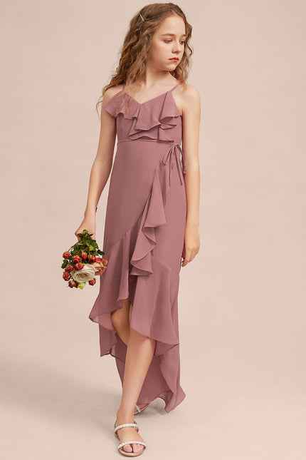 Robe Portefeuille Flottante Rosée - gallery 2