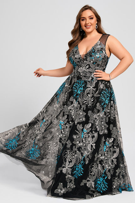 Robe Portefeuille Évasée Noire - gallery 9