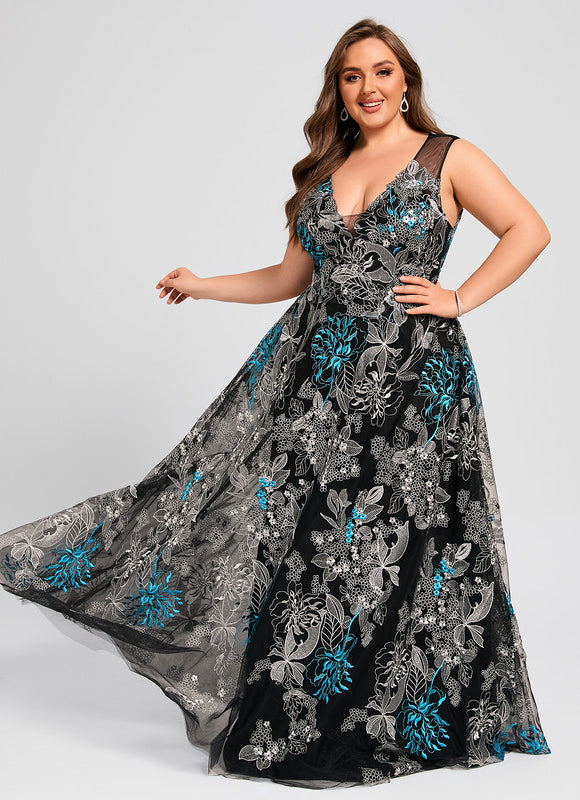 Robe Portefeuille Évasée Noire - gallery 9