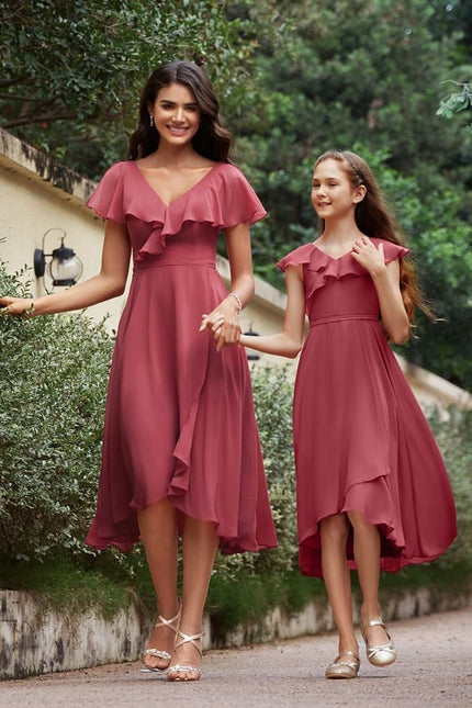 Robe Portefeuille Mousseline Asymétrique - gallery 5