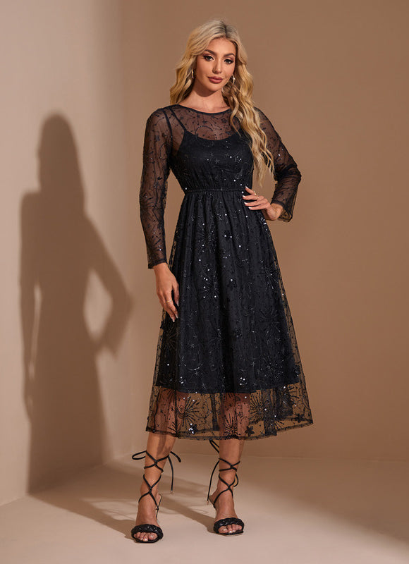 Robe Portefeuille Noire Transparente - gallery 4