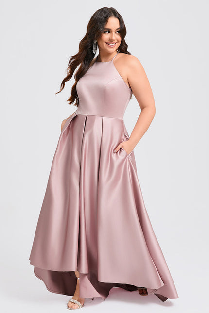Robe Portefeuille Asymétrique Rose - gallery 8