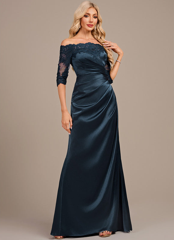 Robe Portefeuille Satin Marine - gallery 4