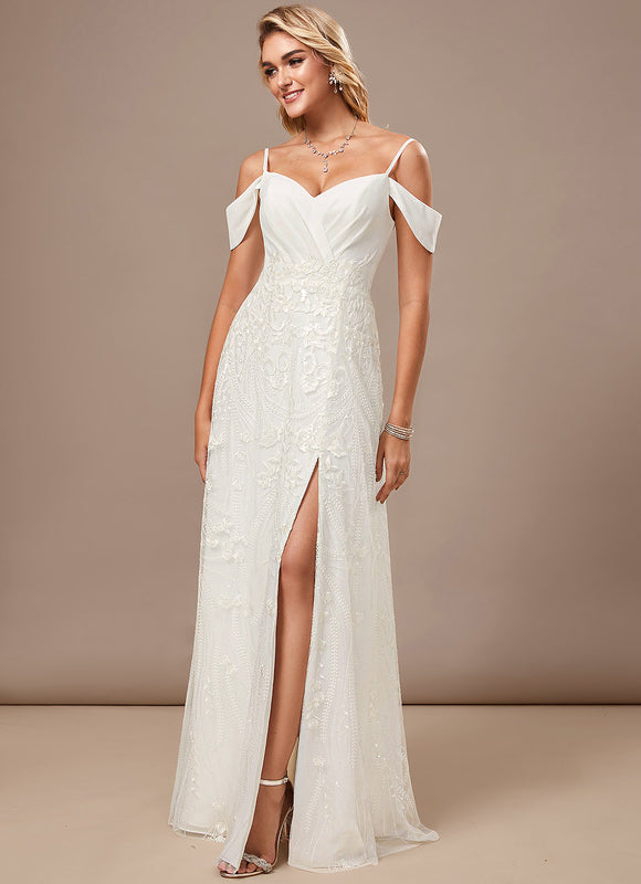 Robe Portefeuille Longue Blanche - gallery 3