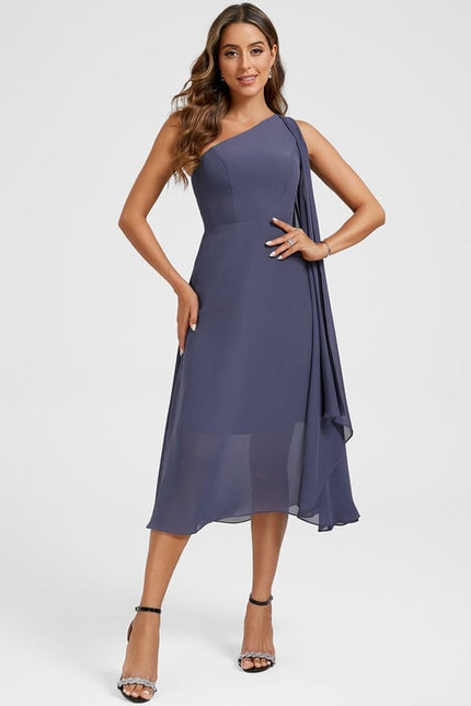 Robe Portefeuille Fluide Asymétrique - gallery 4