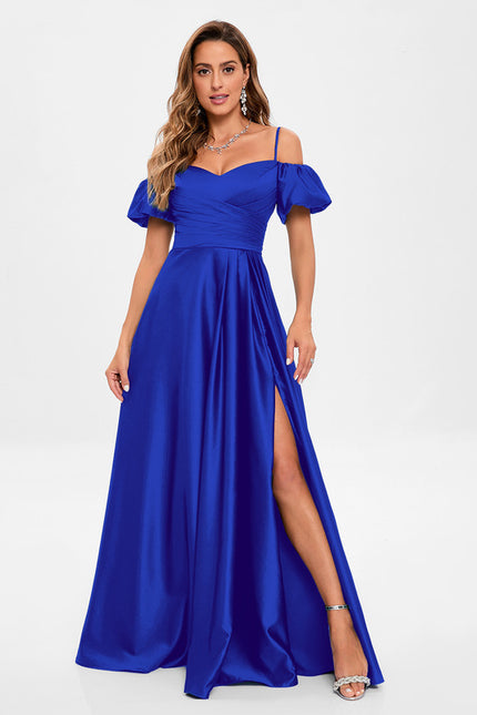 Robe Portefeuille Satin Azur