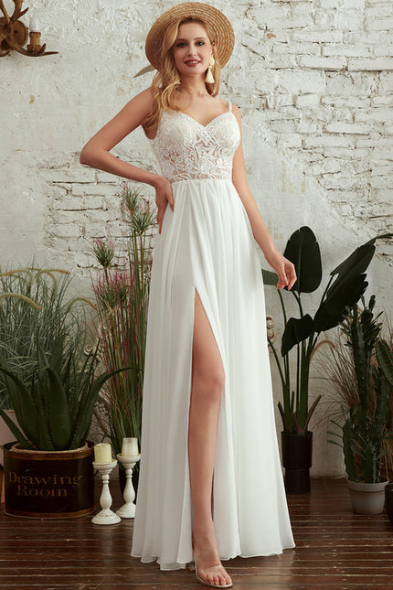 Robe Portefeuille Éthérée Blanche