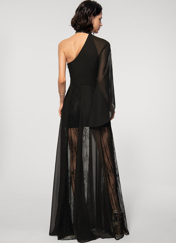 Robe Portefeuille Noire Éthérée - gallery 3