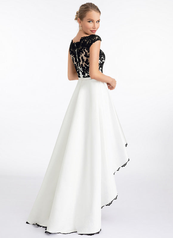 Robe Portefeuille Satinée Contrastée - gallery 7