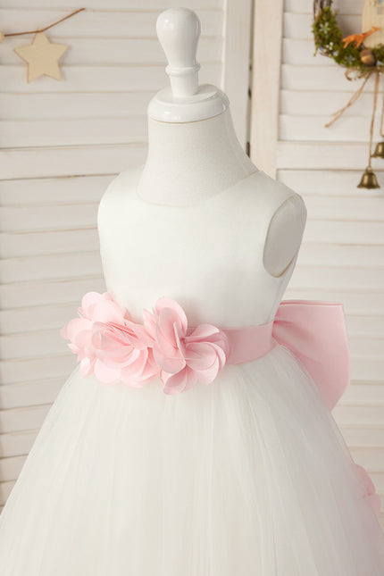 Robe Portefeuille Tulle Fleuri - gallery 4
