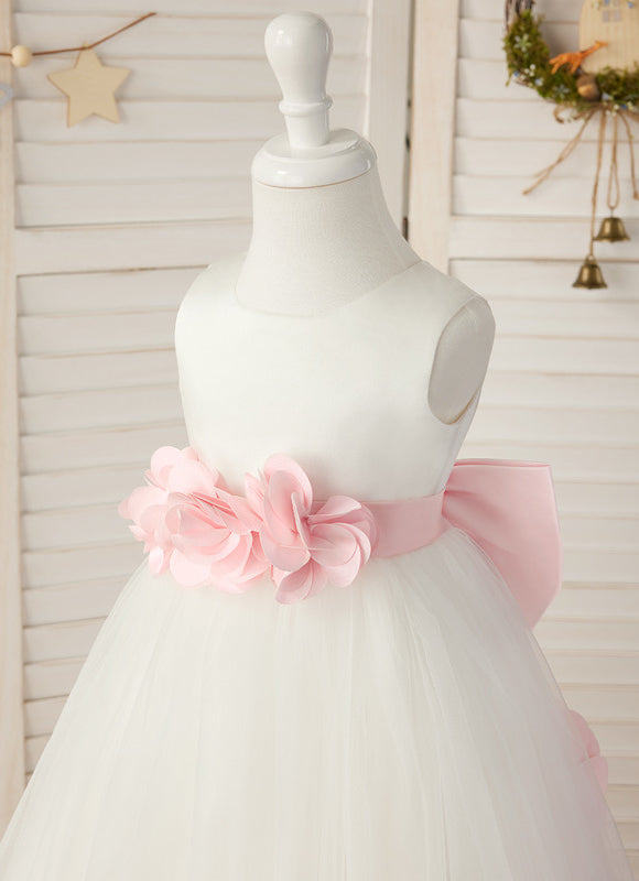 Robe Portefeuille Tulle Fleuri - gallery 4