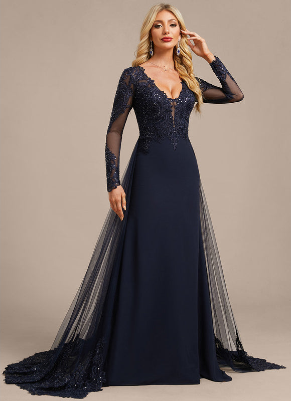Robe Portefeuille Élégante Marine - gallery 4