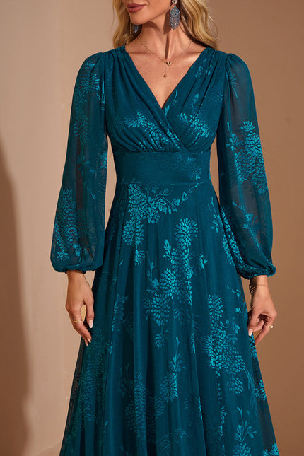 Robe Portefeuille Émeraude Fluide - gallery 2
