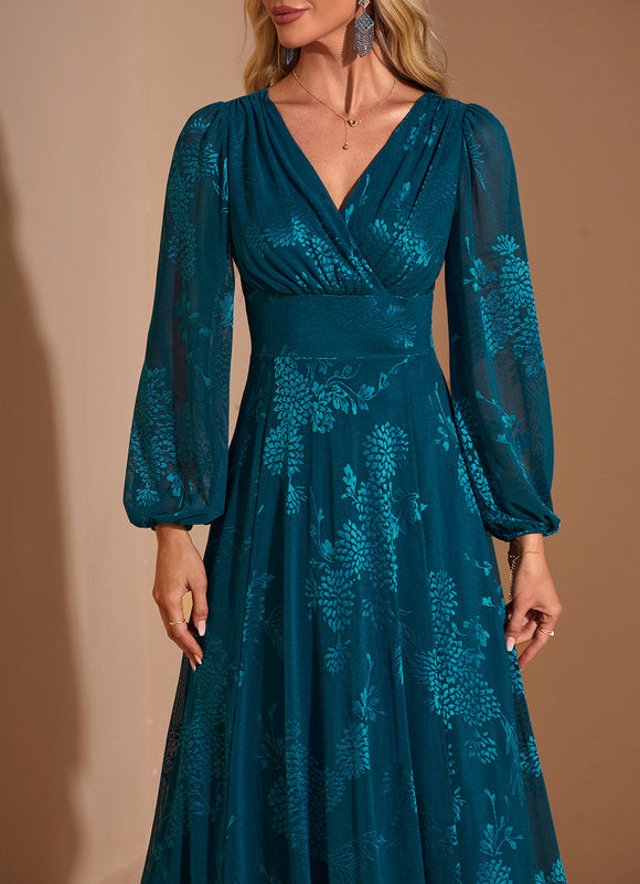 Robe Portefeuille Émeraude Fluide - gallery 2