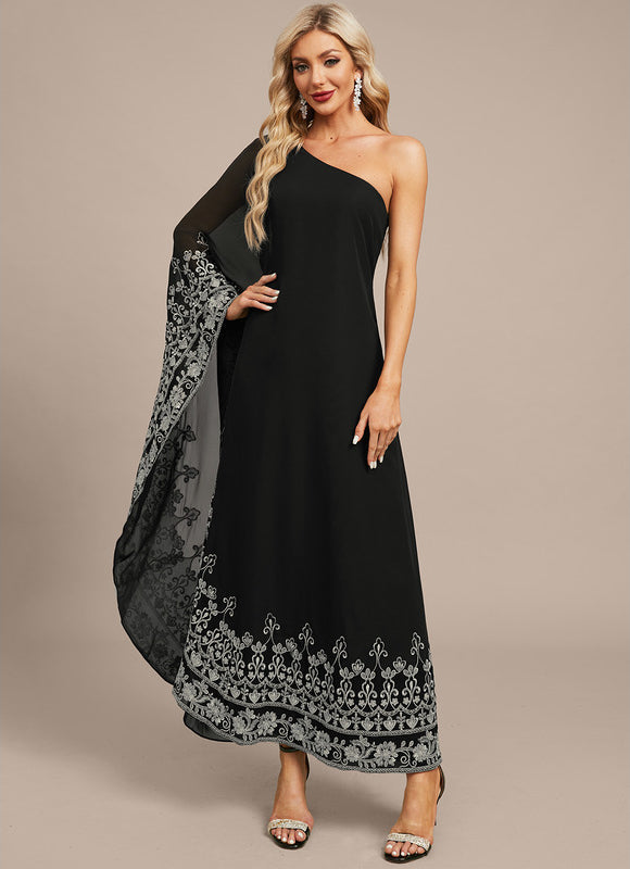 Robe Portefeuille Élégante Noire - gallery 3