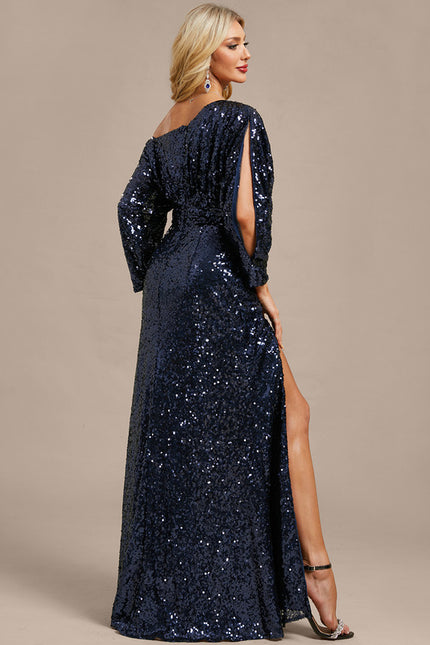 Robe Portefeuille Scintillante Asymétrique - gallery 7