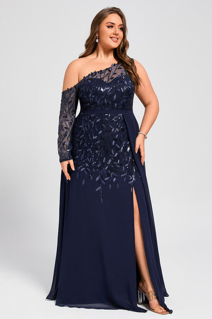Robe Portefeuille Asymétrique Scintillante - gallery 6