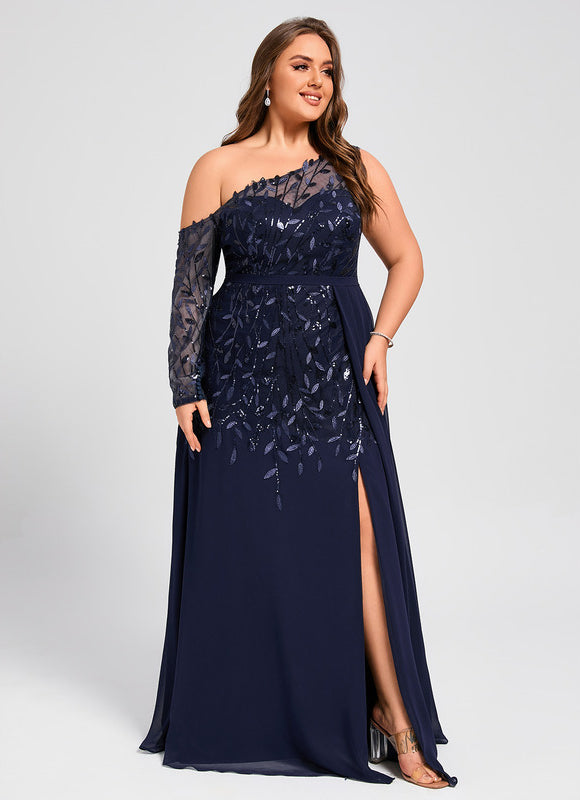 Robe Portefeuille Asymétrique Scintillante - gallery 6