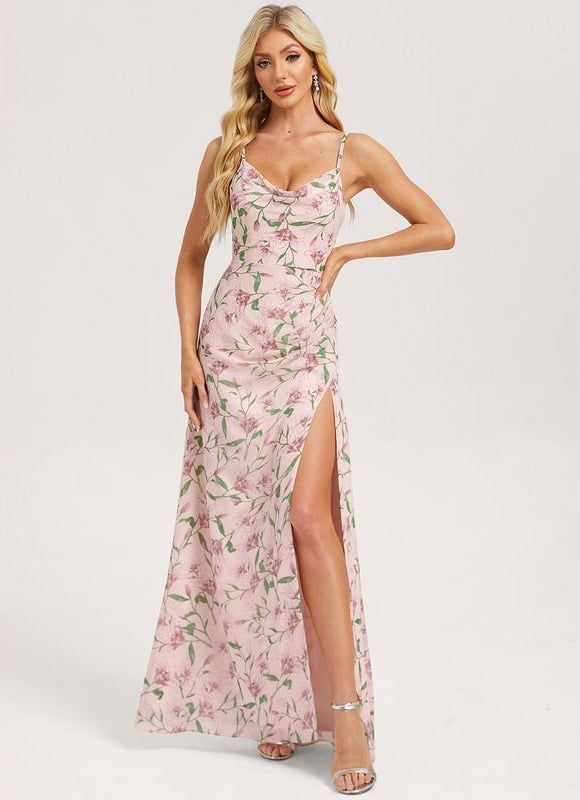 Robe Portefeuille Fleur De Pêche