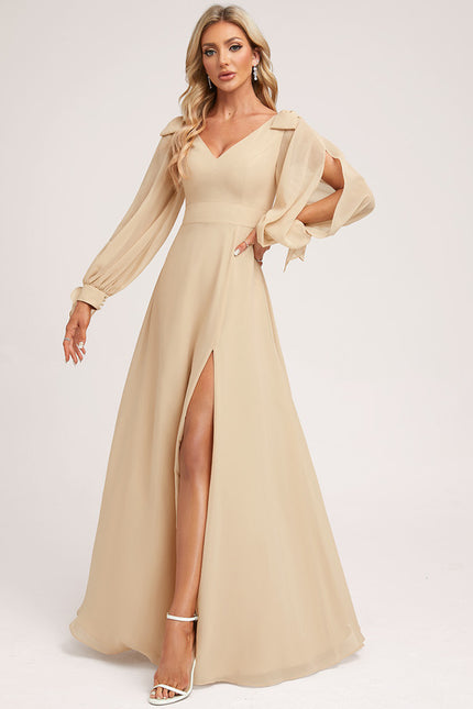 Robe Portefeuille Sable Éthérée - gallery 2