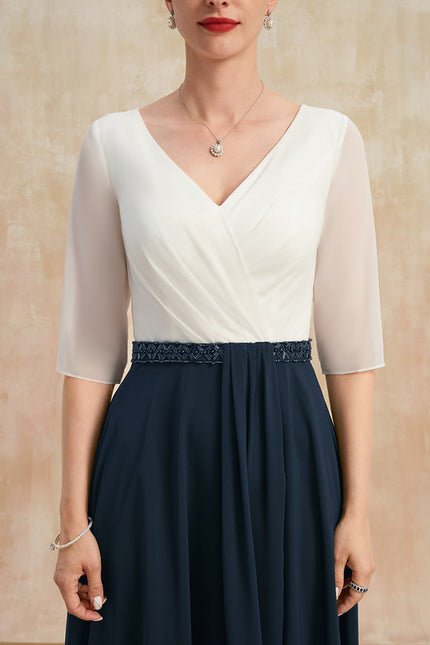 Robe Portefeuille Bleue Marine - gallery 6