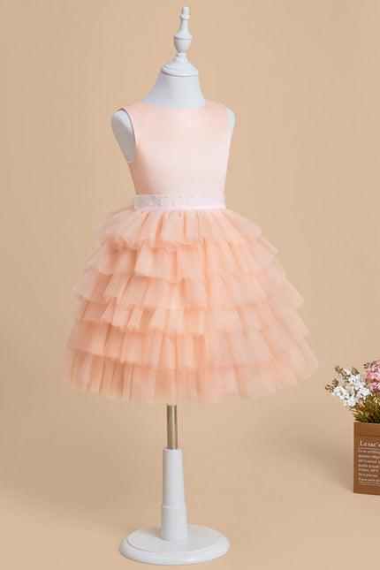 Robe Portefeuille Tulle Pêche - gallery 2