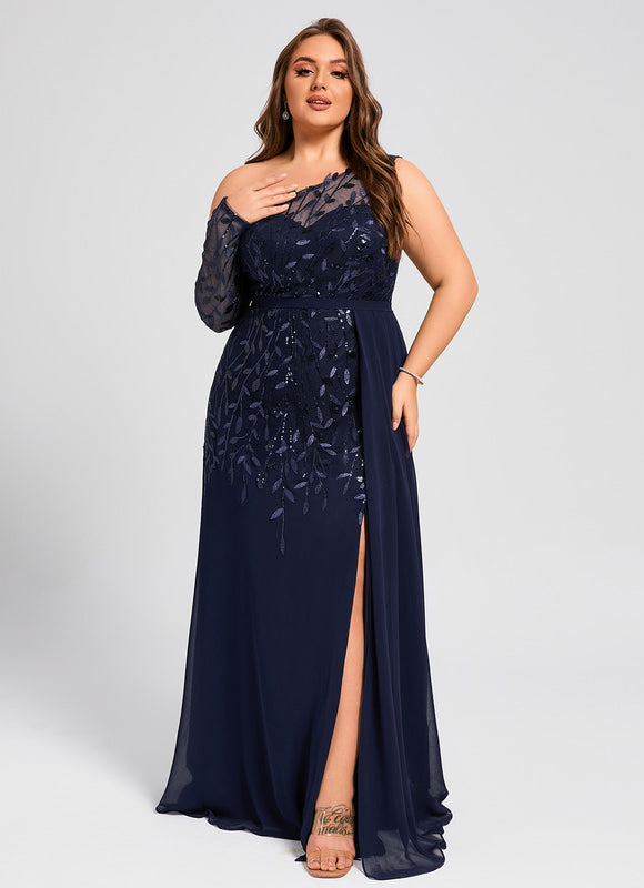 Robe Portefeuille Asymétrique Scintillante - gallery 9