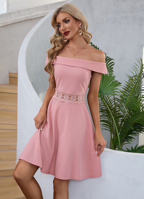 Robe Portefeuille Rose Décontractée