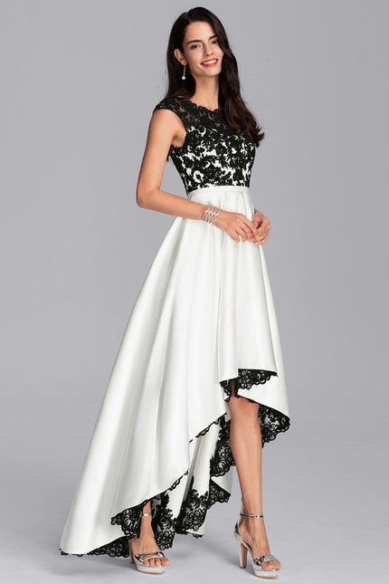 Robe Portefeuille Satinée Contrastée - gallery 3