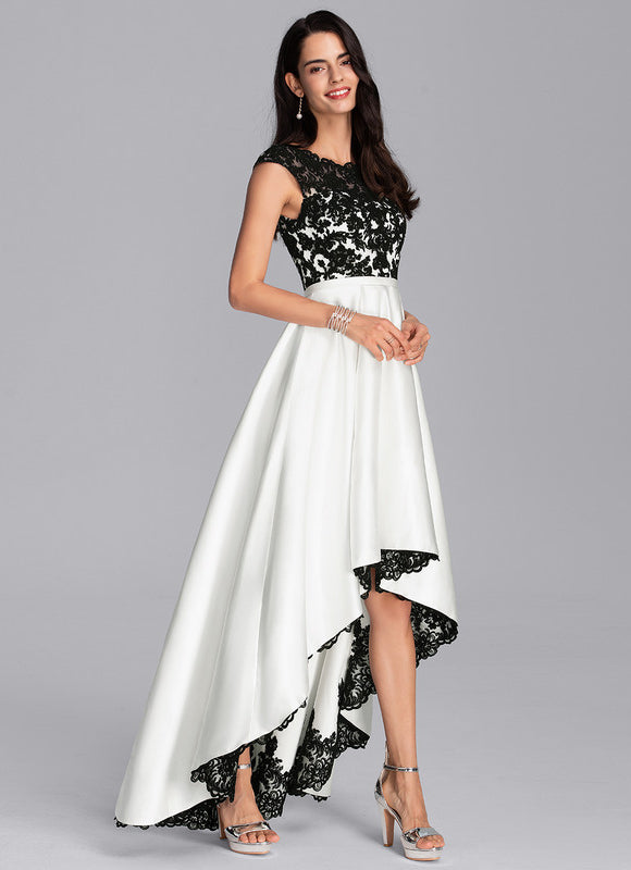 Robe Portefeuille Satinée Contrastée - gallery 3