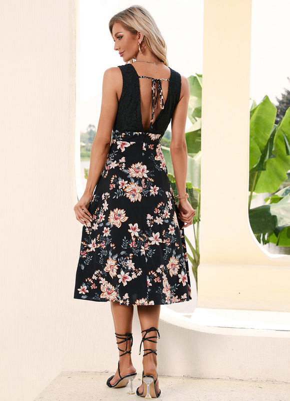 Robe Portefeuille Midi Florale Chic - gallery 4