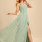 Robe Portefeuille Mousseline Vert