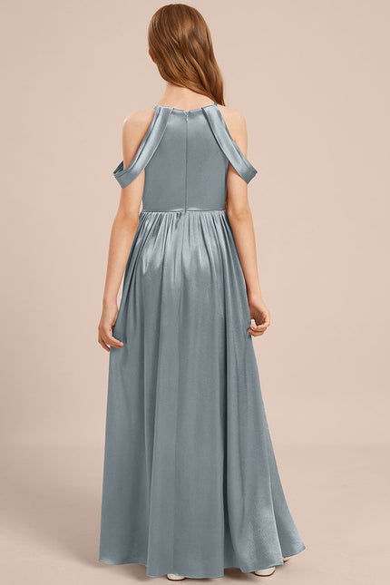 Robe Portefeuille Satin Ciel - gallery 1