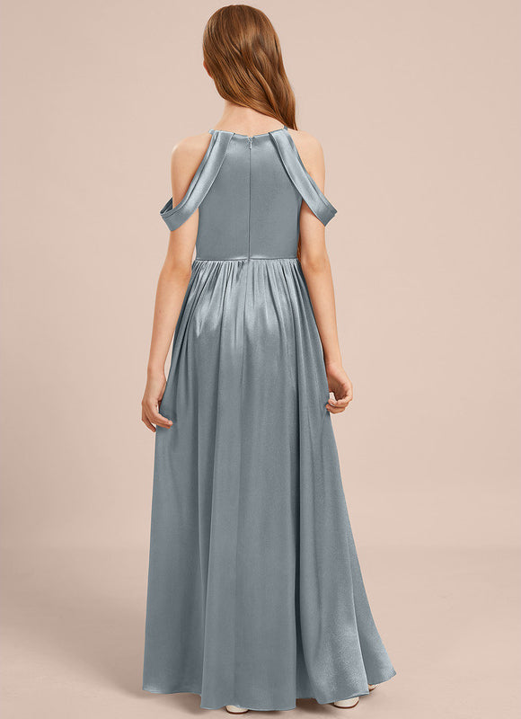 Robe Portefeuille Satin Ciel - gallery 1