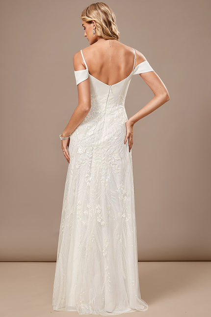 Robe Portefeuille Longue Blanche - gallery 7