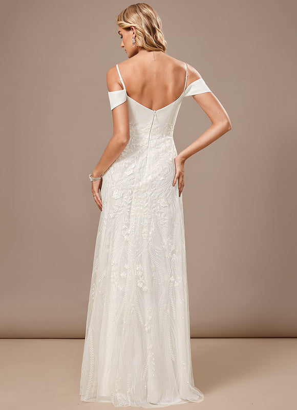 Robe Portefeuille Longue Blanche - gallery 7