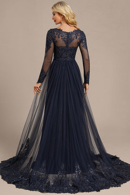 Robe Portefeuille Élégante Marine - gallery 6