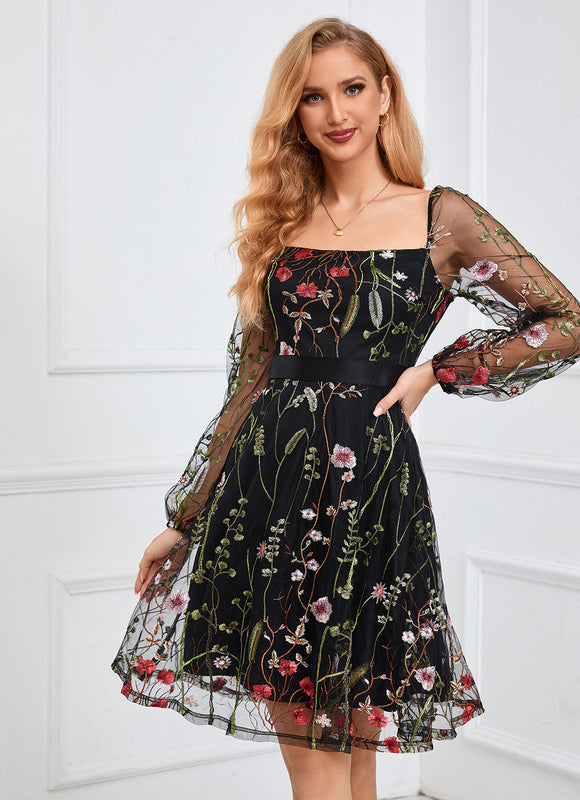 Robe Portefeuille Fleur Nocturne - gallery 9