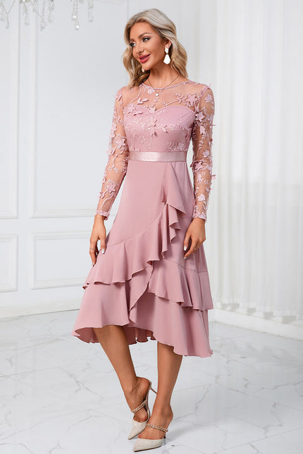 Robe Portefeuille Rose Éthérée - gallery 4