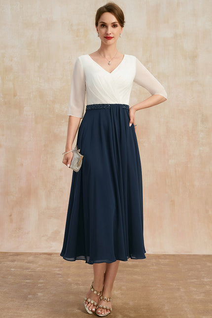 Robe Portefeuille Bleue Marine - gallery 3